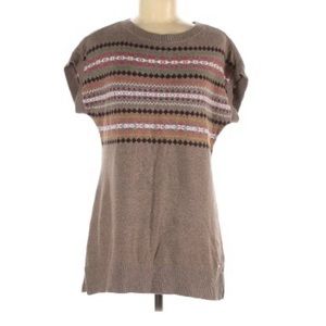 Tommy Hilfiger Vintage Fair Isle Short Sleeve Sweater Large